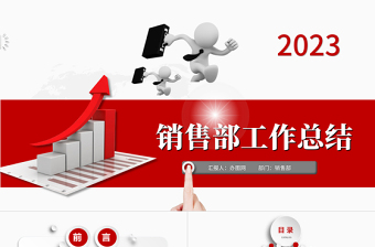 2023销售部工作汇报工作总结年终总结述职报告新年工作计划PPT模板