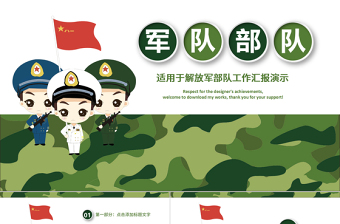 八一军队改革部队教育军事国防PPT