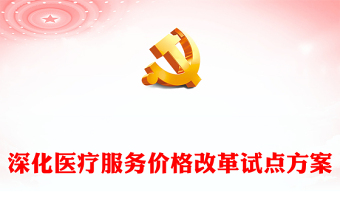 深化医疗服务价格改革试点方案PPT创意简洁风医疗保障和医疗服务专题课件(讲稿)