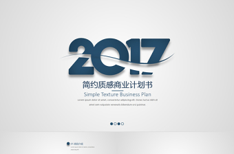 2017简约质感商业计划书