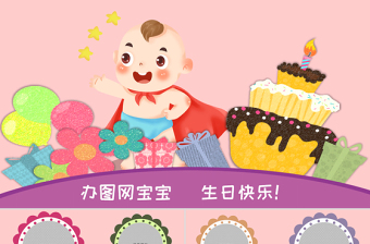 原创儿童生日相册PPT模板-版权可商用