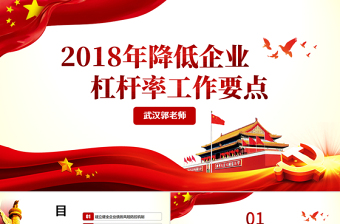 原创学习解读2018年降低企业杠杆率工作要点PPT