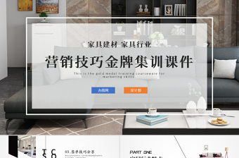 家具建材家居行业营销技巧金牌集训课件PPT模板