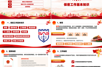 红色党政风2024基层党政单位保密警示教育PPT下载