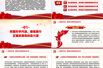 党建风树立和践行正确政绩观引领高质量发展走在前PPT党课课件