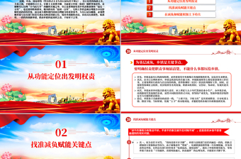 明确责权为基层松本减负赋能提效PPT党建风学习《整治形式主义为基层减负若干规定》课件