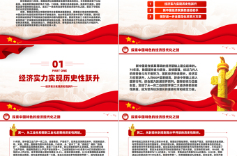 不断探索中国特色的经济现代化之路PPT党员干部学习教育党课