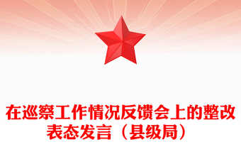 在巡察工作情况反馈会上的整改表态发言（县级局）