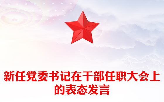 新任党委书记在干部任职大会上的表态发言