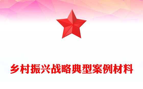 乡村振兴战略典型案例材料