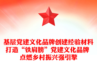 2023党建特色品牌创建开题报告