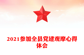 2021参加全县党建观摩心得体会
