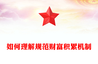 2024如何理解规范财富积累机制PPT简洁风《决定》知识宣讲(讲稿)