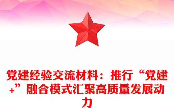 党建经验交流材料：推行“党建+”融合模式汇聚高质量发展动力
