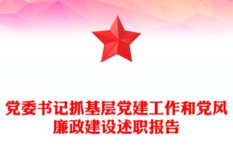 党委书记抓基层党建工作和党风廉政建设述职报告