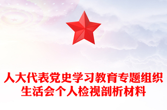党史学习教育专题组织生活会