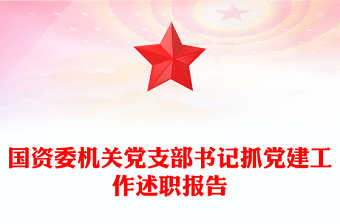 国资委机关党支部书记抓党建工作述职报告