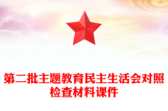2023第二批主题教育民主生活会对照检查材料课件