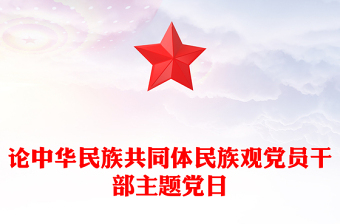 论中华民族共同体民族观党员干部主题党日