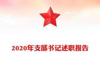 2020年支部书记述职报告
