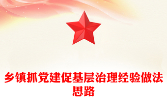 乡镇抓党建促基层治理经验做法思路