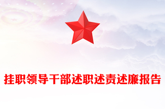 挂职领导干部述职述责述廉报告