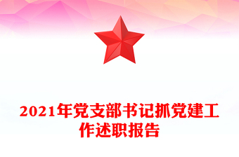 2021年党支部书记抓党建工作述职报告