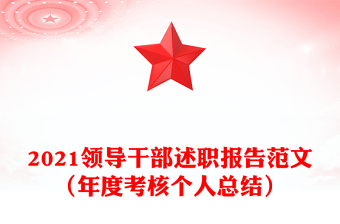 2021领导干部述职报告范文（年度考核个人总结）