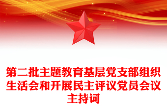 第二批主题教育主持词