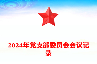 2024年党支部委员会会议记录
