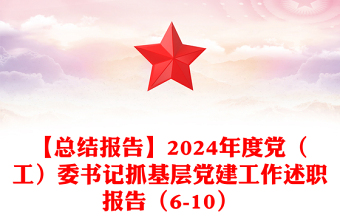【总结报告】2024年度党（工）委书记抓基层党建工作述职报告（6-10）