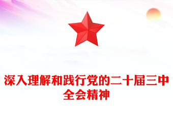 深入理解和践行党的二十届三中全会精神