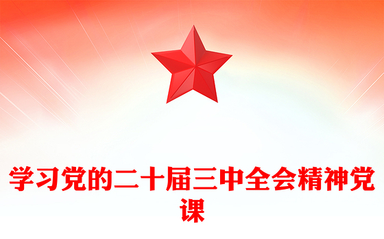 学习党的二十届三中全会精神党课