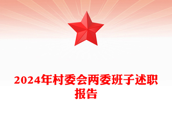 2024年村委会两委班子述职报告