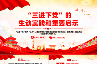 学习三进下党的生动实践和重要启示PPT党政风乡村振兴课件