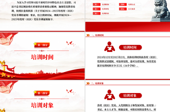 2024—2025年度村（社区）党员冬训方案PPT模板