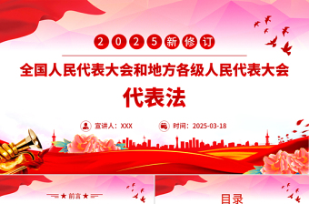 新修订《全国人民代表大会和地方各级人民代表大会代表法》PPT课件