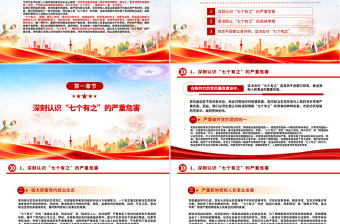 坚决反对“七个有之”PPT精美大气党内政治生态专题党课