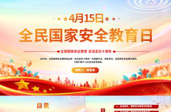 4.15全民国家安全教育日PPT走深走实十周年主题班会
