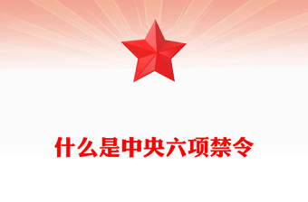 什么是中央六项禁令PPT精美简洁党的作风建设课件(讲稿)