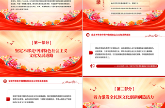 坚定不移走中国特色社会主义文化发展道路PPT总书记重要论述学习课件
