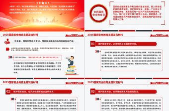 2025国家安全教育主题发言材料PPT模板下载