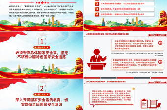 增强全民国家安全意识和素养PPT红色简洁总书记重要论述课件