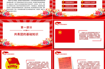 2025五四青年节PPT共青团的光辉历史基础知识历史事件团史学习课件
