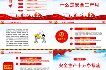 2025年全国安全生产月PPT大气精美人人讲安全个个会应急查找身边安全隐患课件下载