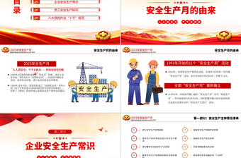 精美大气人人讲安全个个会应急查找身边安全隐患PPT2025安全生产月宣传课件