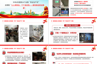 2025全国第24个安全生产月PPT疏散通道等于生命通道安全教育课件下载