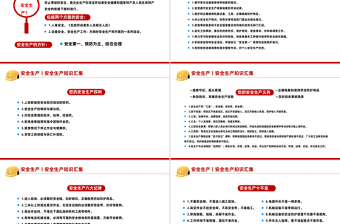2025全国第24个安全生产月PPT精美风安全生产知识汇集课件模板