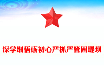 精品深学细悟砺初心严抓严管固堤坝党的作风建设党课PPT(讲稿)