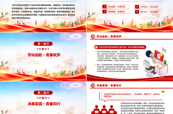 卡通精美劳动教育宣传周PPT美好生活劳动创造主题活动模板下载